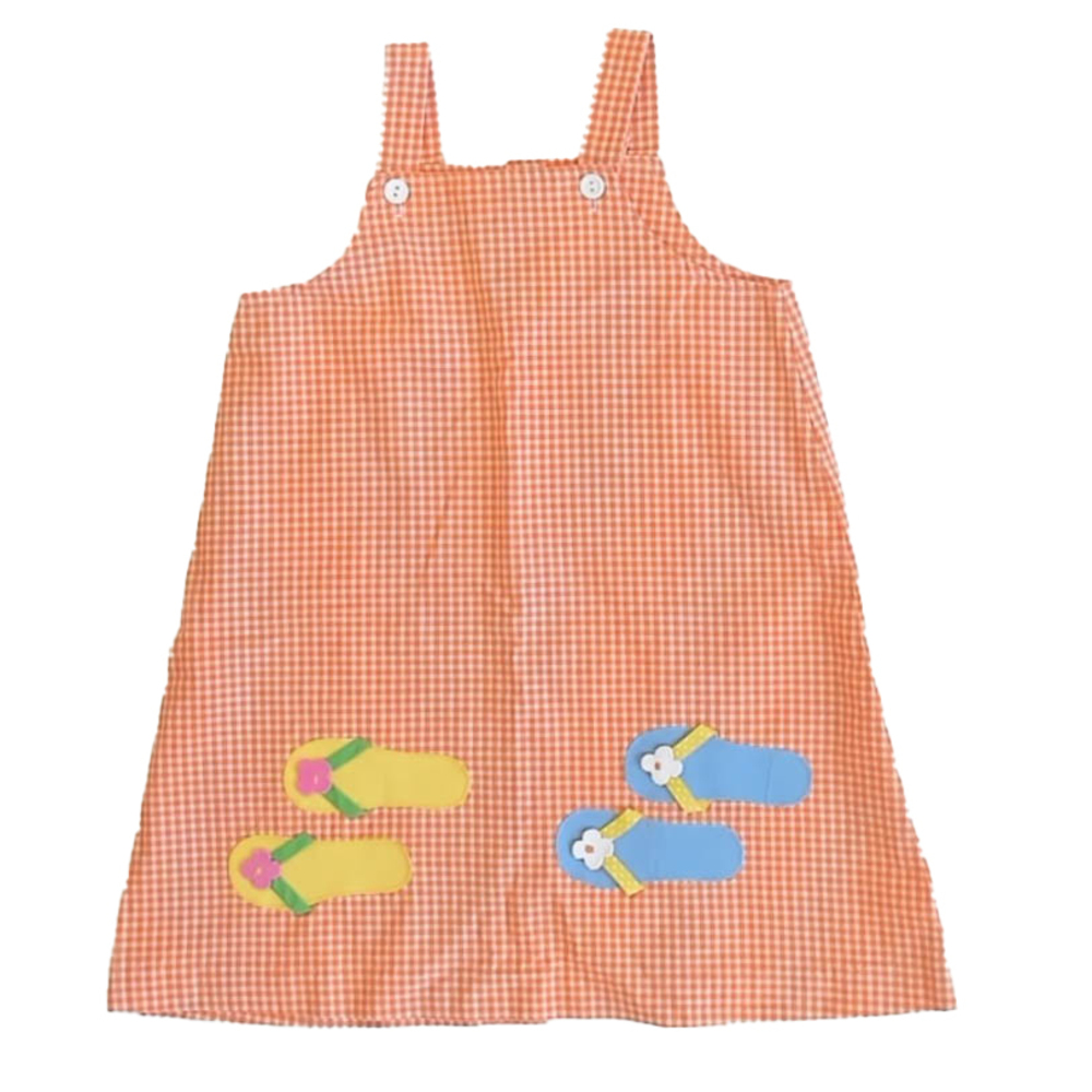 Ragsland Girls Orange Check Dress size: 5T